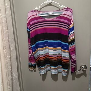 Colorful Striped Long Sleeve Top